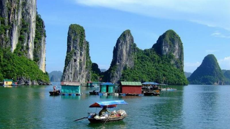 elegant French colonial building of the Hai Phong Museum in city center