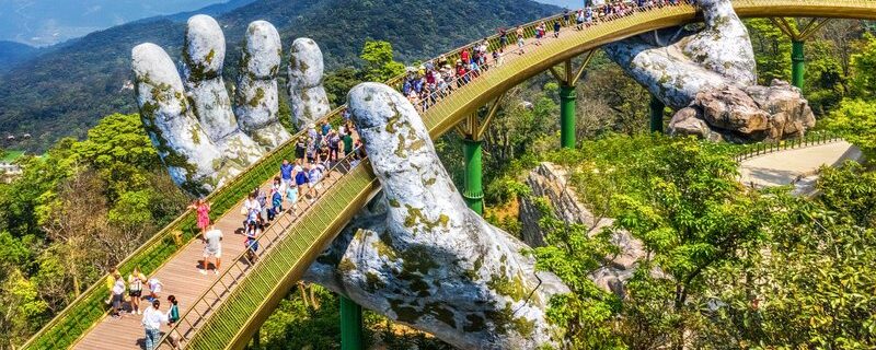 where is golden bridge in vietnam How To See Vietnam's Beautiful Golden Bridge | TravelAwaits