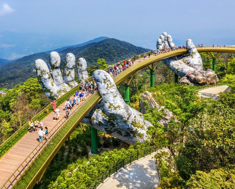 where is golden bridge in vietnam How To See Vietnam's Beautiful Golden Bridge | TravelAwaits